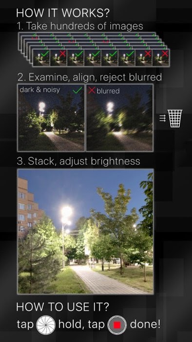 Ứng dụng camera ban đêm ổn định cho iPhone