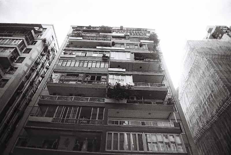 Old Hong Kong buildings taken with 'Nomo'.
