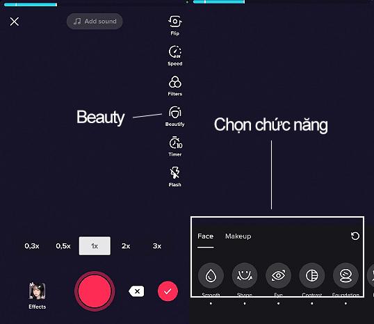 Bộ điều chỉnh Beauty giúp đối tượng trong video đẹp hơn