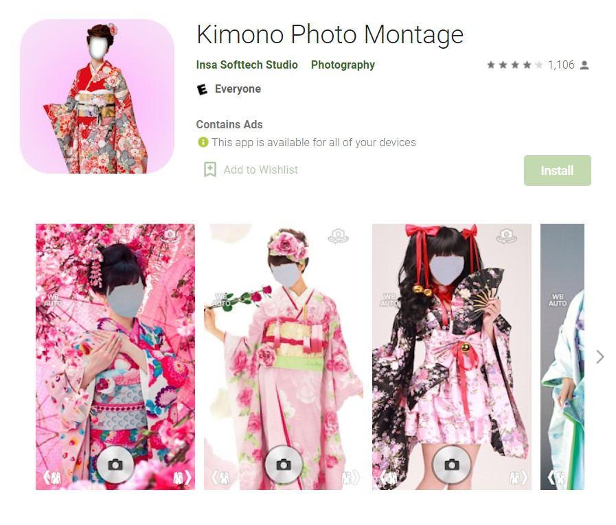 Ứng dụng Kimono Photo Montage