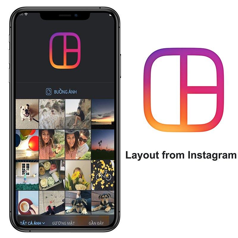 Layout một trong những app ghép ảnh không có viền đẹp nhất