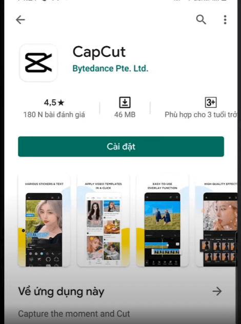 Tải ứng dụng CapCut về điện thoại
