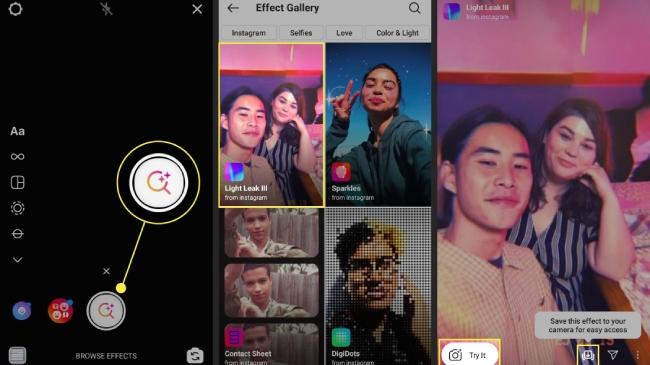 Kho filter instagram trong mục “Browse effects”