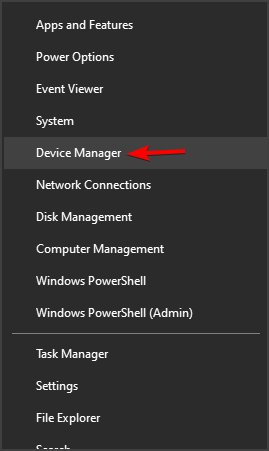 Chọn Device Manager từ danh sách