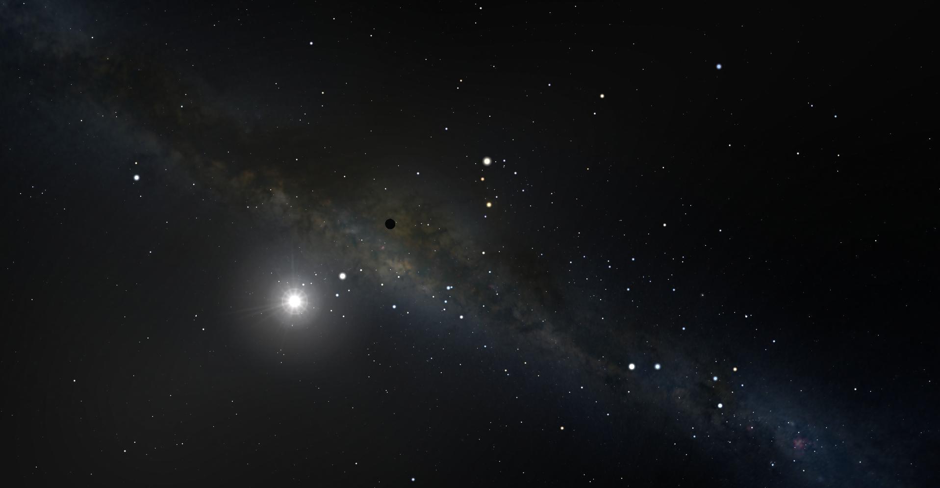 Dải ngân hà tuyệt đẹp dưới góc nhìn của Stellarium