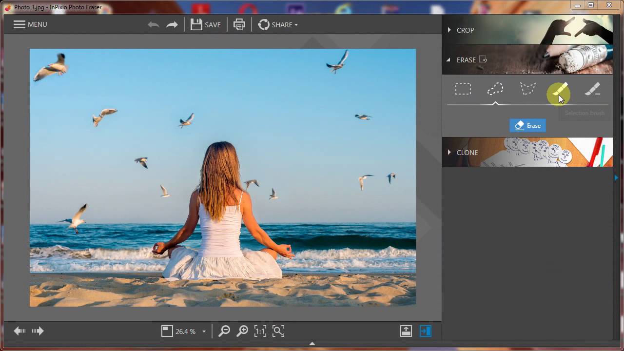 Cách xóa watermark hữu hiệu với inPixio Photo Studio Pro 12