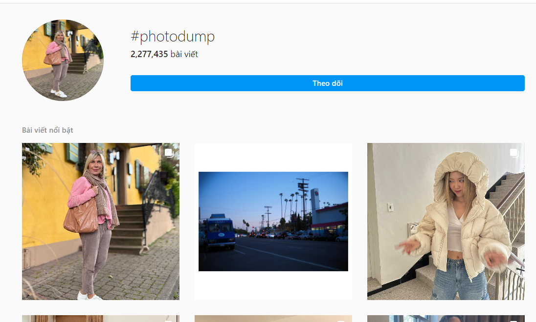 Hashtag #photodump hiện đã được hơn 2 triệu lượt sử dụng trên Instagram, cho thấy được sự phổ biến của nó đối với mọi người